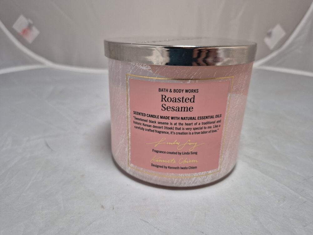 💥 BATH & BODY WORKS ROASTED SESAME LARGE SCENTED 3-WICK 14.5 OZ HOME CANDLE A6